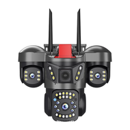 V380 Pro Three Lens 4G SIM WiFi 9MP Rotatable Outdoor CCTV Camera V380 Pro 5K Two-way Audio Waterpro