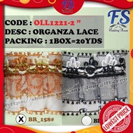 ORGANZA LACE/ LACE RAGA BUAH/ GUBAHAN HANTARAN/ WEDDING/ LACE MURAH/ LACE ROPOL/ OLL1221-2