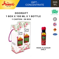 AMEEN Doorgift Wedding Berkotak Sirap Ros 100ml (36 botol x1 karton)