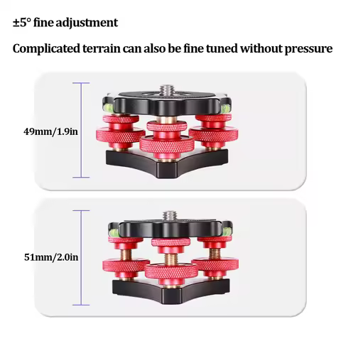 LP‑64 Camera Tripod Ball Head Leveling Base Aluminum Triple Wheel Leveler Bubble Level LP‑64 Camera 
