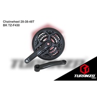TURANZA MTB Bicycle Crank 3 Speed 48T 38T 28T Arm 170 BB Stacking Gear Box