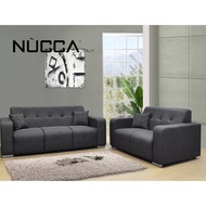 Nucca N631 Super Value 2+3 Sofa Set [Water Resistance Fabric/Casa Leather][Delivery in West Malaysia Only] Free Pillow