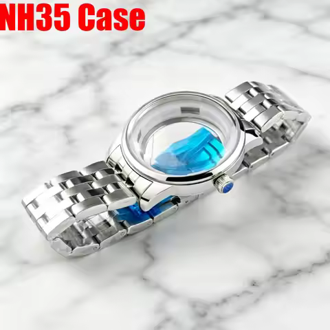 Presage 40mm Silver Rose Gold Cocktail Watch Case Suitable for NH35 NH36 NH38 Automatic Movement Ass
