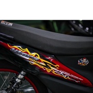 Wave 100 fire sticker, wave 100 car decal sticker motor