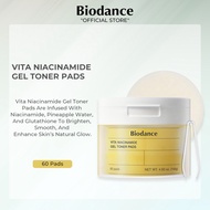 Biodance Vita Niacinamide Gel Toner Pads 60Pads, Biodance Official Store, Biodance Malaysia, Biodanc