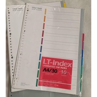 Maruman Japan Imported Segmented/Sorted Paper 30 Hole Clip A4-5 Segments/A4-10 Segments