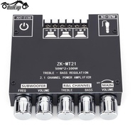 2.1 Channel Bluetooth-Compatible Audio Power Amplifier Module with Treble and Bass Control 50Wx2+100