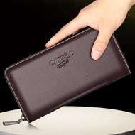 Fashion PU Leather Zipper Clutch Long Men Wallet Super Long Slim Business Leather Bifold Wallet X0F1