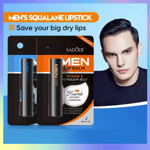 SADOER Men's Shark Grass Vaseline Lip Balm for Autumn and Winter to improve dryness,Beihu Moisturizi