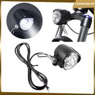 [lzdxwcke2] E-Bike Headlight 12V 24V 36V 48V, Front Light LED Lamp Horn for Electric Bicycle E-Bike 