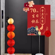 Old Man's Birthday Welcome Card 60th Birthday Banquet 70th Birthday Hotel Birthday Decoration Birthd
