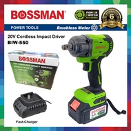 Bossman 550nM Cordless Impact Wrench BIW550 20V Buka Tayar Lori Impact Driver