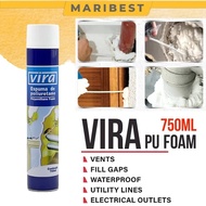 750ml Vira Polyurethane Foam PU Foam Spray Joint Spray Fill Crack Insulation Foam Filler Spray Busa 