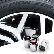 Audi 4pcs Metal Tire Valve Caps Car Badge Hexagon For Audi SLine A3 A4 A5 A6 A8 Q3 Q4 Q5 Q7 C5 C6