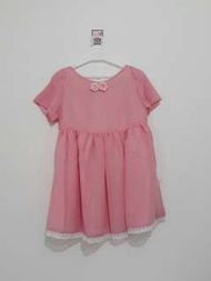 ❤全新 女童粉紅色雕花禮服洋裝 夏天蕾絲裙子 花童 女童寶寶小洋裝 宴會禮服 童裝