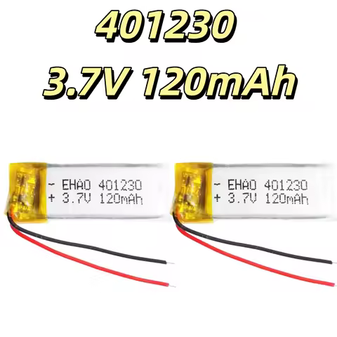 401230 3.7V 120mAh Li-Polymer Rechargeable Battery Replacement for Wireless Earphone Spy Camera Voic