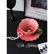 coffee mug cup Flower Ceramic Coffee Cup Design Sense Niche Beautiful Creative Latte Cup High-value 