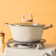 【holomall】CAROTE Granite Non Stick Stock Pot Large Capacity Soup Pot with Lid 24cm 28cm Cookware Com