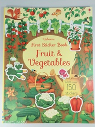 มาใหม่ สมุดภาพสติ๊กเกอร์ ผักและผลไม้ Fruit and vegetables sticker book หนังสือนิทานภาษาอังกฤษ หนังสื
