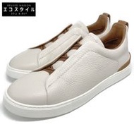 รองเท้าผ้าใบหนังเย็บสามตะเข็บ Zegna รุ่น S4667Z ไซส์ US8