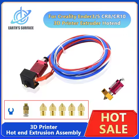 3D Printer Ender 3 Metal J-Head CR10 MK8 Hotend Extruder Kit Heat Block Nozzle Heater Thermistor for