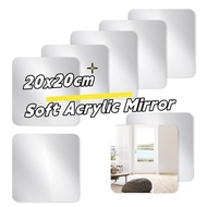 3D Mirror Wall Stickers Self-adhesive Mirror 2mm Flexible DIY Acrylic Mirror Room Decoration