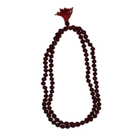 Satvik Wooden Red Beads Mala For Puja Prayer Japmala 108 Beads Mala