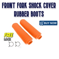 KAWASAKI FURY 125rr MOTORCYCLE SHOCK COVER FRONT FORK RUBBER BOOTS ORANGE | COD