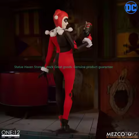 In Stock Original Mezco ONE:12 Batman Arkham Harley Quinn Anime Action Collection Figures Model Toys