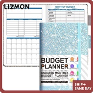 LIZMON Monthly Finance Organizer, Undated English Notepad A5 Cash Budget Planner Book, Portable Cash