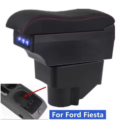 Car Armrest For Ford Fiesta Armrest Box For Ford Fiesta 3 2011-2018 Retrofit Car Central Storage Con