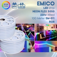 LED Strip Roll Neon Flex 5050 Emico Brand EM-511RGB 100m RGB Luxury