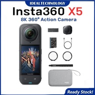 Insta360 X5 - Waterproof 8K 360° Action Camera, Leading Low Light, Invisible Selfie Stick Effect, Ru