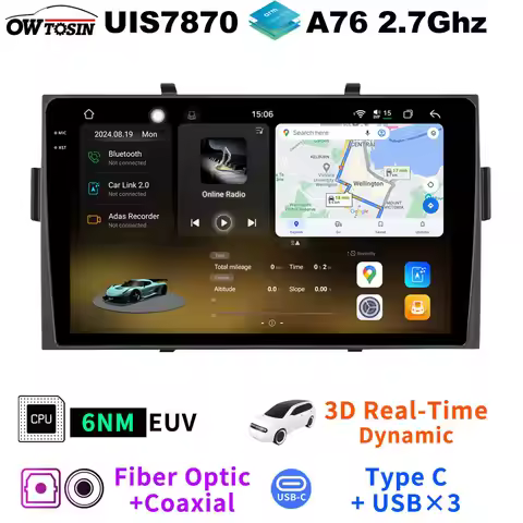 UIS7870 12G+256G Android 13 Car GPS Radio Multimedia Player For Honda Ridgeline 2005-2015 Bluetooth 
