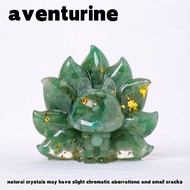 1PC Natural Crystal Macadam Gumming Resin Nine Tailed Fox Loveliness Animal Image Household Supplies