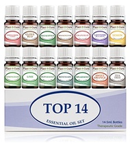 Essential Oil Set 14-5 ml Therapeutic Grade 100% Pure Frankincense, Lavender, Peppermint, Rosemar...