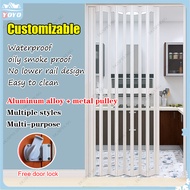 PVC folding door sliding door kitchen partition bathroom balcony folding door waterproof
