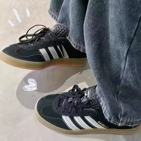 Adidas Tricolor T-Head Women's Shoes - GAZELLE - Vintage American Classic Moral Training Shoe - JI27