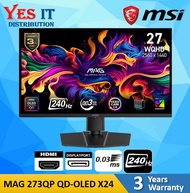 MSI MAG 273QP QD-OLED X24 (26.5" WQHD 0.03MS 240HZ QD-OLED) FLAT GAMING MONITOR