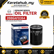 Bosch 0986AF0364 Genuine Oil Filter Original Engine Oil Filter for Proton X70 Audi A4 VW Golf 2.0 TS