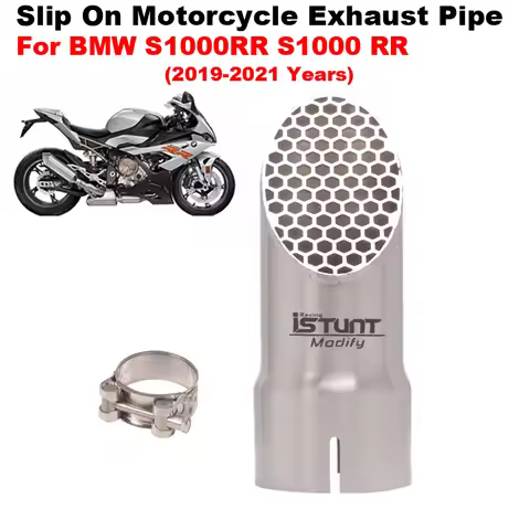 Motorcycle Exhaust Pipe 60.5MM Muffler System Escape Moto GP Bike Middle Connection Tube For BMW S10
