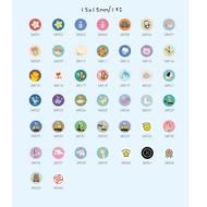 10 Patterns Or More Order Stores-1.5X1.5 Male Round Stickers-Reward Stickers Collection Point Card S