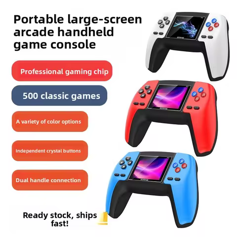 P5 Game Console Handheld Built-in 520 Games Gaming Console Controller 2.4 Inch LCD Nostalgic Classic