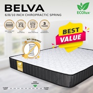 Ecolux Belva ECO Foam Mattress - Queen/King/Single/Super Single (6")(8")(10")