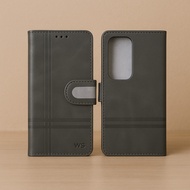 Leather Book Flip Case Burberry Book Model For Vivo Y1S / Y01 / Y03 / Y03T / Y04 / Y04S