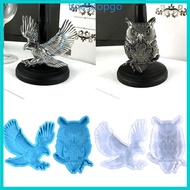 Fine 2Pcs Semi-stereoscopic Flying Eagle Owls Wall Ornaments Molds Diy Wall Pendant