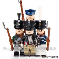 兼容樂高拿破侖戰爭人仔普魯士近衛軍後備兵N021-024軍事積木玩具