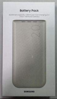 Samsung 20000mAh 45W 超級快充行動電源