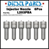 6Pcs Diesel Fuel Injector Nozzle Tips L203PBA DLL203PBA for HOWO WD615.50 / Steyr WD615.46 / KBEL132