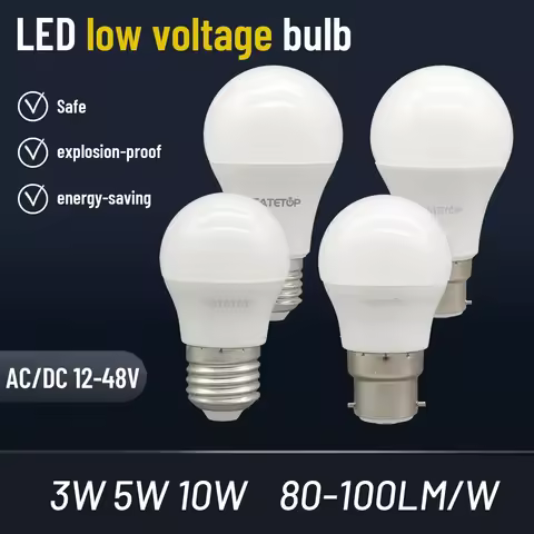 1-20PCS Energy Saving Led Low Voltage AC DC 12V 24V 36V 48V LED Bulb A60 G45 10W Suitable for Lamp S